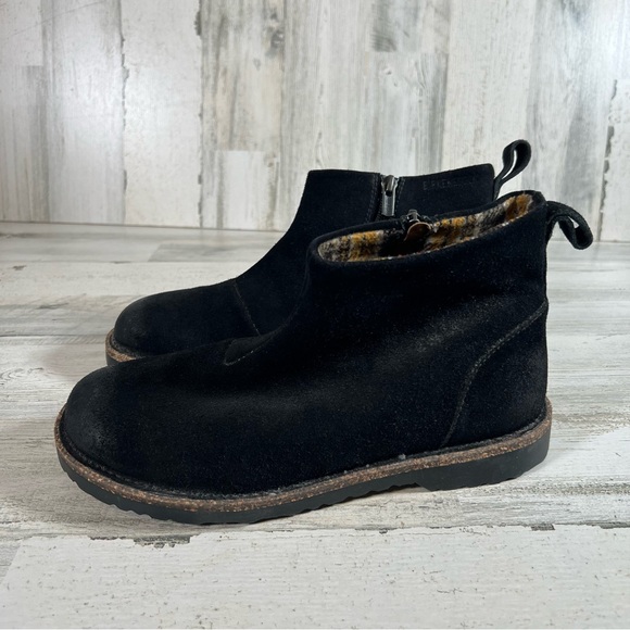 Birkenstock Women’s Melrose Black Suede Leather Ankle Boots Size 9 EU 40 - Picture 3 of 7
